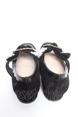 画像3: axes femme / ベロアリボンバレエシューズ L 黒 Y-25-12-25-096-AX-SH-SZ-ZY