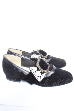 画像4: axes femme / ベロアリボンバレエシューズ L 黒 Y-25-12-25-096-AX-SH-SZ-ZY