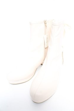 画像1: axes femme POETIQUE / レースアップストレッチブーツ L 生成り Y-25-12-25-097-AX-SH-SZ-ZY