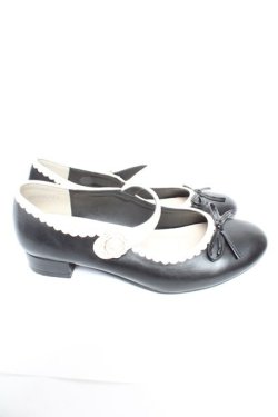 画像4: axes femme POETIQUE / リボン付きフラットパンプス L 黒 Y-25-12-25-098-AX-SH-SZ-ZY