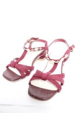 画像1: axes femme / ビジューストラップサンダル L 赤Y-25-12-25-099-AX-SH-SZ-ZTK029 (1)
