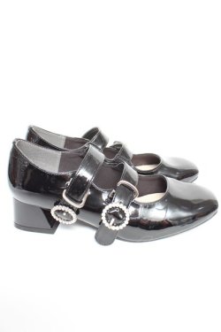 画像4: axes femme POETIQUE / ビジューバックルパンプス L 黒 Y-25-12-25-101-AX-SH-SZ-ZY