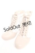 axes femme / チュールレースアップブーツ M ベージュ Y-25-12-25-102-AX-SH-SZ-ZY