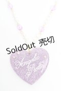 Angelic Pretty / Deco Heartネックレス  ラベンダー Y-25-12-25-012-AP-AC-SZ-ZY