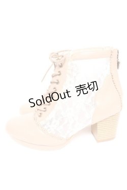 画像2: axes femme / チュールレースアップブーツ M ベージュ Y-25-12-25-102-AX-SH-SZ-ZY