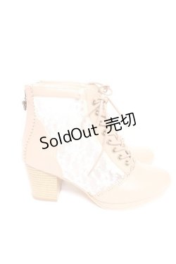 画像4: axes femme / チュールレースアップブーツ M ベージュ Y-25-12-25-102-AX-SH-SZ-ZY
