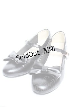 画像1: axes femme Kawaii / ローヒールリボンパンプス L 黒 Y-25-12-25-104-AX-SH-SZ-ZY