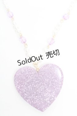 画像2: Angelic Pretty / Deco Heartネックレス  ラベンダー Y-25-12-25-012-AP-AC-SZ-ZY
