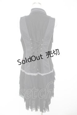 画像2: Ozz Croce / 薔薇刺繍フリルベスト  黒 Y-25-12-25-107-OO-JA-SZ-ZS