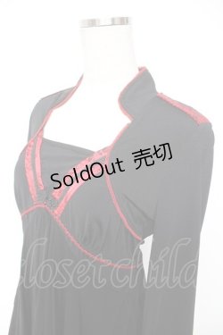 画像4: Ozz oneste / 刺繍入りチャイナワンピース  黒×赤 Y-25-12-25-110-OO-OP-SZ-ZY