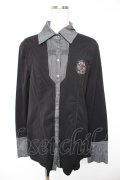 Rozen Kavalier / エンブレム刺繍ブラウス  黒 Y-25-12-25-112-OO-BL-SZ-ZY