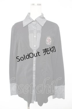 画像1: Rozen Kavalier / エンブレム刺繍ブラウス  黒 Y-25-12-25-112-OO-BL-SZ-ZY