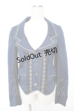 画像1: Ozz Croce / ジャガードptジャケット  青 Y-25-12-25-114-OO-JA-SZ-ZY