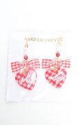 Angelic Pretty / Lovelyギンガムイヤリング  レッド Y-25-12-25-014-AP-AC-SZ-ZY