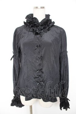 画像1: Angelic Pretty / ファンシー襟フリルブラウス  黒 Y-25-12-25-118-AP-BL-SZ-ZY