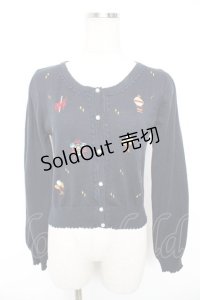 axes femme POETIQUE / 遊園地カーディガン M 紺 Y-25-12-25-119-AX-TO-SZ-ZY