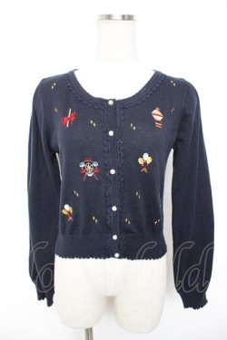 画像1: axes femme POETIQUE / 遊園地カーディガン M 紺 Y-25-12-25-119-AX-TO-SZ-ZY