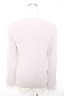 画像2: axes femme / スタンド襟ビジューラインプルオーバー F グレー Y-25-12-25-121-AX-TO-SZ-ZY