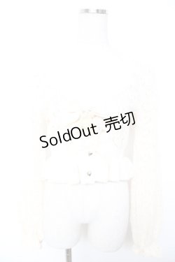 画像1: axes femme Kawaii / クマブローチニットボレロ M 生成り Y-25-12-25-122-AX-TO-SZ-ZI