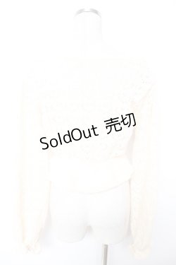 画像2: axes femme Kawaii / クマブローチニットボレロ M 生成り Y-25-12-25-122-AX-TO-SZ-ZI