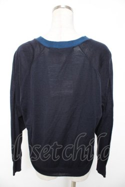 画像2: Jane Marple Dans Le Salon / Vネックニットカーディガン M 紺 Y-25-12-25-125-JM-TO-SZ-ZY