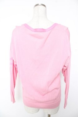 画像2: Jane Marple Dans Le Salon / ラインVネックカーディガン M ピンク Y-25-12-25-126-JM-TO-SZ-ZY