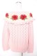 画像2: PINK HOUSE / バラ編み胸ロークニットカーディガン F ピンク Y-25-12-25-127-LO-TO-SZ-ZY (2)