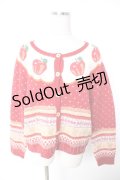 PINK HOUSE / アップルブロッサムモチーフニットカーディガン F 赤 Y-25-12-25-128-LO-TO-SZ-ZY