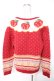画像2: PINK HOUSE / アップルブロッサムモチーフニットカーディガン F 赤 Y-25-12-25-128-LO-TO-SZ-ZY (2)