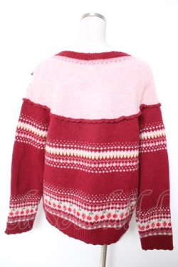 画像2: PINK HOUSE / PETER RABBIT CARDIGAN F ワイン Y-25-12-25-129-LO-TO-SZ-ZY