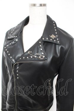 画像3: REFLEM / PUレザークロップドライダースジャケット F ブラック Y-25-12-25-130-PU-JA-SZ-ZY