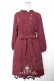 画像1: axes femme / フラワー刺繍連釦ワンピース F ワイン Y-25-12-25-133-AX-OP-SZ-ZY (1)