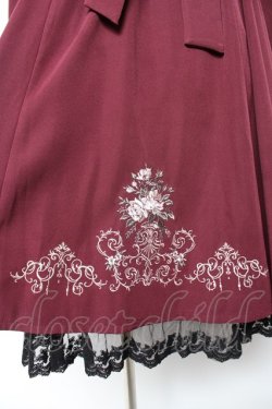 画像3: axes femme / フラワー刺繍連釦ワンピース F ワイン Y-25-12-25-133-AX-OP-SZ-ZY