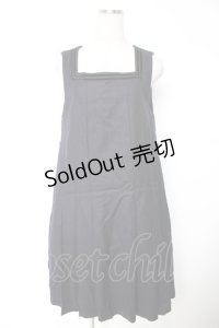 Jane Marple / ベルベットトリミングのジャンパースカート M 紺 Y-25-12-25-134-JM-OP-SZ-ZY