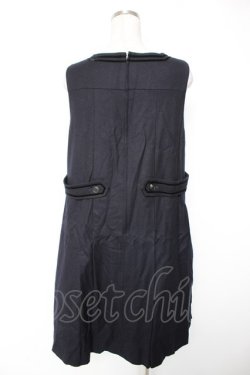 画像2: Jane Marple / ベルベットトリミングのジャンパースカート M 紺 Y-25-12-25-134-JM-OP-SZ-ZY