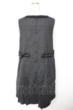 画像2: Jane Marple / ベルベットトリミングのジャンパースカート M 黒 Y-25-12-25-135-JM-OP-SZ-ZY