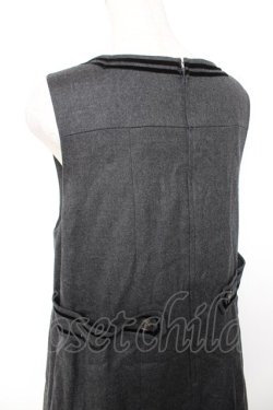 画像3: Jane Marple / ベルベットトリミングのジャンパースカート M 黒 Y-25-12-25-135-JM-OP-SZ-ZY