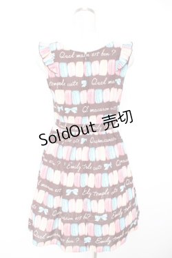 画像2: Emily Temple cute / マカロンプリントワンピース  ブラウン Y-25-12-25-139-ET-OP-SZ-ZY