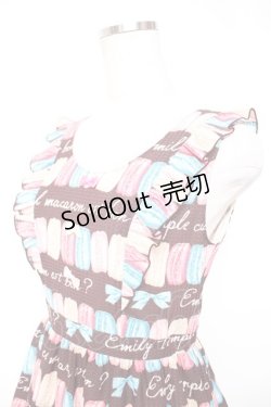 画像3: Emily Temple cute / マカロンプリントワンピース  ブラウン Y-25-12-25-139-ET-OP-SZ-ZY