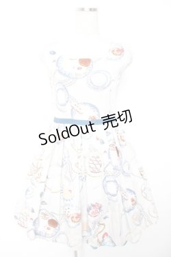 画像1: MILK / Tea Partyドレス  ブルーグレーベース Y-25-12-25-144-ML-OP-SZ-ZI