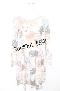 画像1: MILK / DONUTカットワンピース  チョコクリームベース/ラズベリー Y-25-12-25-145-ML-OP-SZ-ZI