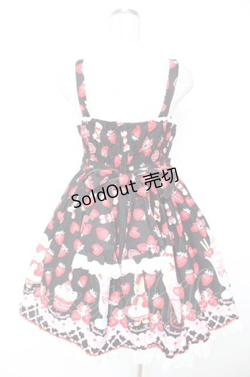 画像2: Angelic Pretty / Lyrical Bunny ParlorジャンパースカートSET  黒 Y-25-12-25-147-AP-OP-SZ-ZY (2)