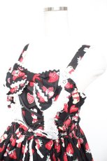 画像3: Angelic Pretty / Lyrical Bunny ParlorジャンパースカートSET  黒 Y-25-12-25-147-AP-OP-SZ-ZY (3)