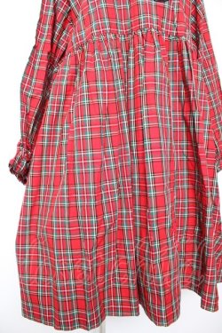 画像4: HEIHEI / ワッペンチェックワイドワンピース  赤 Y-25-12-25-150-PU-OP-SZ-ZY