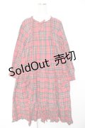 PINK HOUSE / シャギー起毛タータンチェックミディワンピース F 赤 Y-25-12-25-151-LO-OP-SZ-ZY