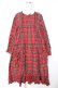 画像1: PINK HOUSE / シャギー起毛タータンチェックミディワンピース F 赤 Y-25-12-25-151-LO-OP-SZ-ZY (1)