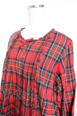 画像3: PINK HOUSE / シャギー起毛タータンチェックミディワンピース F 赤 Y-25-12-25-151-LO-OP-SZ-ZY