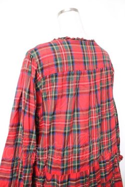 画像5: PINK HOUSE / シャギー起毛タータンチェックミディワンピース F 赤 Y-25-12-25-151-LO-OP-SZ-ZY