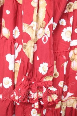 画像4: PINK HOUSE / ひな菊ロンドプリントミディ丈ワンピース F 赤 Y-25-12-25-152-LO-OP-SZ-ZY