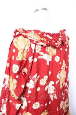 画像6: PINK HOUSE / ひな菊ロンドプリントミディ丈ワンピース F 赤 Y-25-12-25-152-LO-OP-SZ-ZY